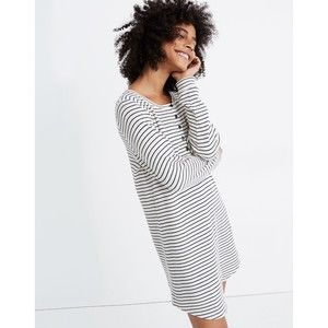 Madewell Waffle Knit Sleep Dress in Stripe